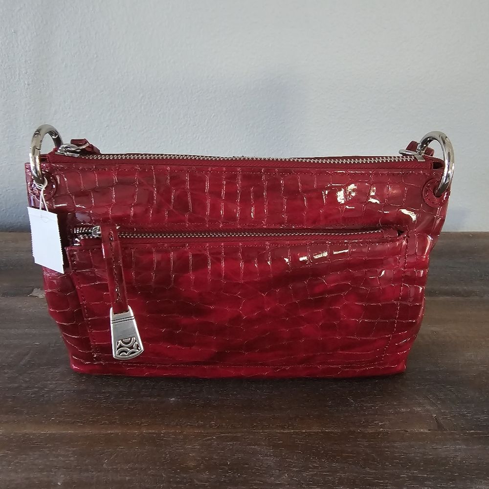 BRIA RED PATENT LEATHER BRIGHTON PURSE NWT
